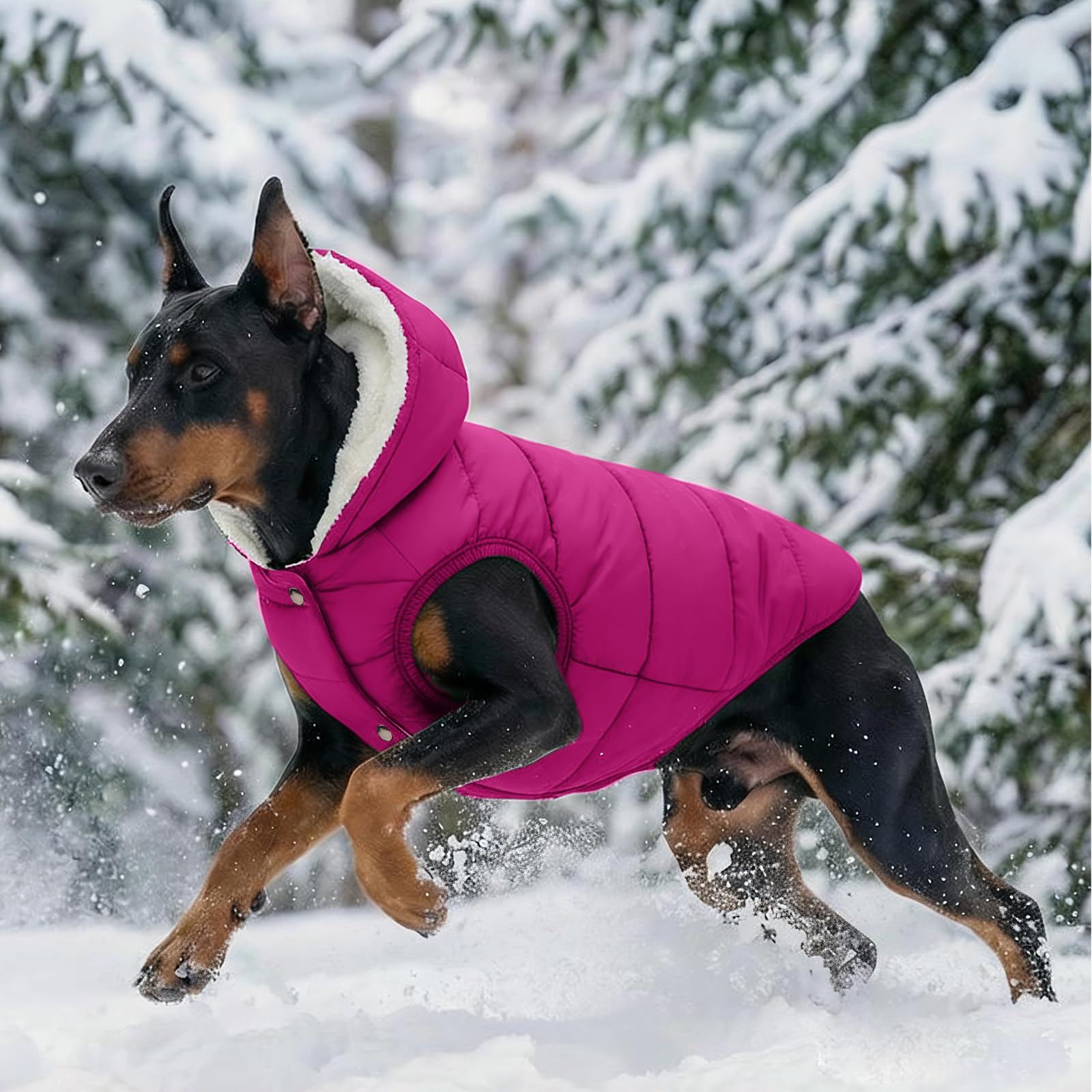 Sudadera con capucha de forro polar para perro, resistente al viento, impermeable, forro polar y algodón, chaqueta cálida para perro, ropa para mascotas para clima frío, chaleco para perros pequeños,