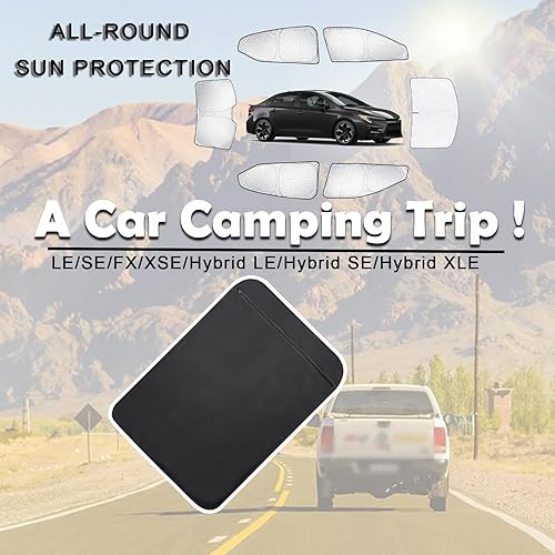 Miniatura 7 de KMF Paquete de 5 parasoles para ventana de automóvil para Toyota Corolla 2019-2022 2023, visera plegable para parabrisas lateral completotrasero