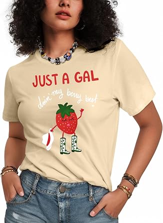 Flafens Graphic Tees T Shirts for Women - Cute Womens T-Shirts Cotton Tshirts Tops Teens Girls