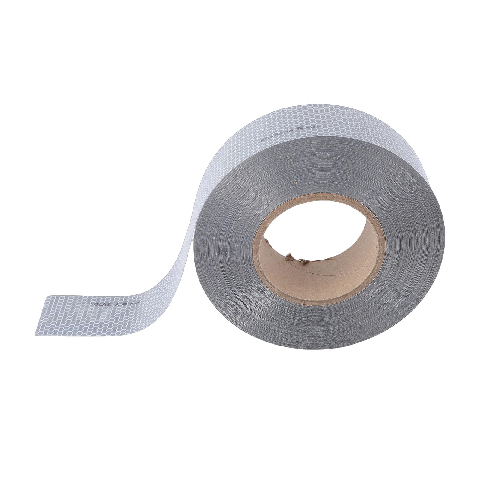Cinta Reflectante de Seguridad Marina, Adhesivo Duradero con Cuentas de Vidrio para Remolques y Bicicletas, 50 Mm X 150 Pies