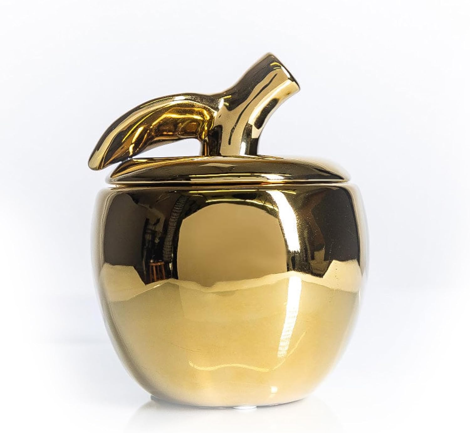 Luxury Apple Scented Candle – Large 40oz Jar with Soy Wax Blend & 1 Cotton Wick – Long Burn Time 180-220 Hours – Fall Candles, Fall Scented Candles, Soy Candle for Home & Holiday Décor (Gold)