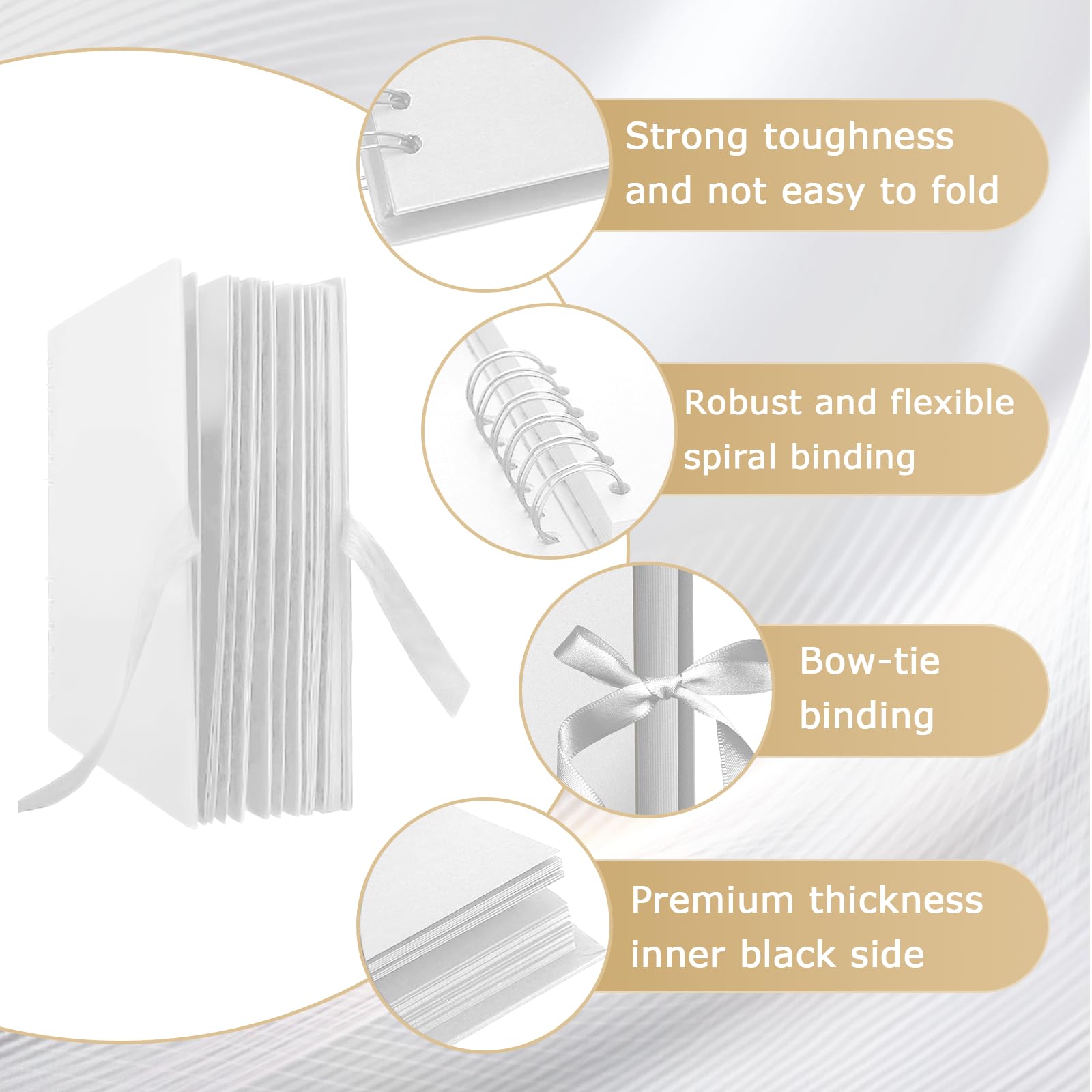 Album Fotografico, Bianco Scrapbook di 80 pagine, album fotografico fai da te 28x21 cm, utilizzabile come regalo di laurea, regalo di compleanno, regalo di San Valentino