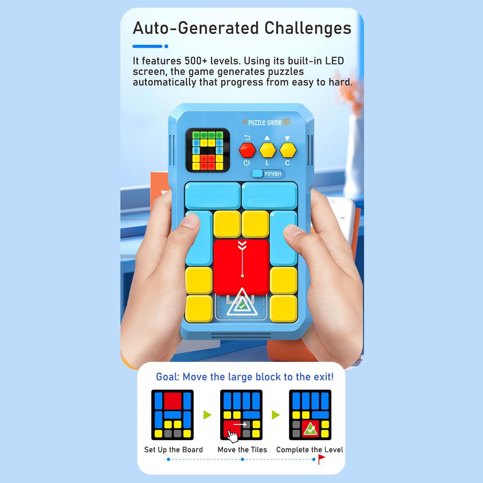 Puzzle Deslizante Desafío Mental Educativo Infantil | Juguetes De Puzzles Educativos para Adultos y Niños Viaje