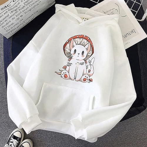 Miniatura 2 de ROUSESE Suéter de hongos a la moda, estampado divertido, moderno, manga larga, cuello redondo, sudadera Westen para mujeres, adolescentes y niñas