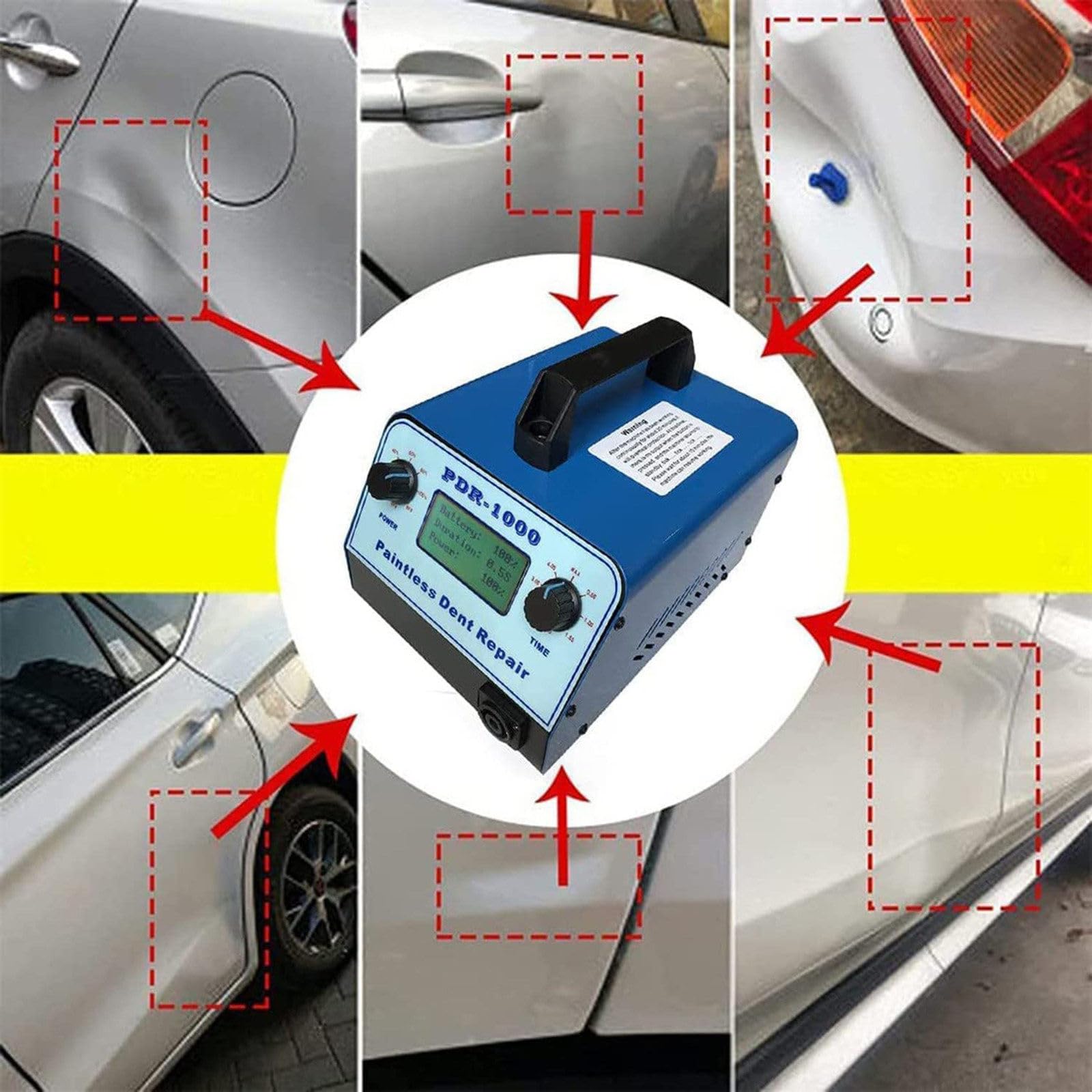 Zestaw do naprawy wgnieceń karoserii, przenośne narzędzie do naprawy wgnieceń bez lakieru, elektromagnetyczna nagrzewnica indukcyjna do samochodów PDR