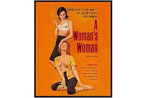 Vintage Lesbian Romance Fiction Book Wall Art: LGBTQ Accessories Poster Print for...