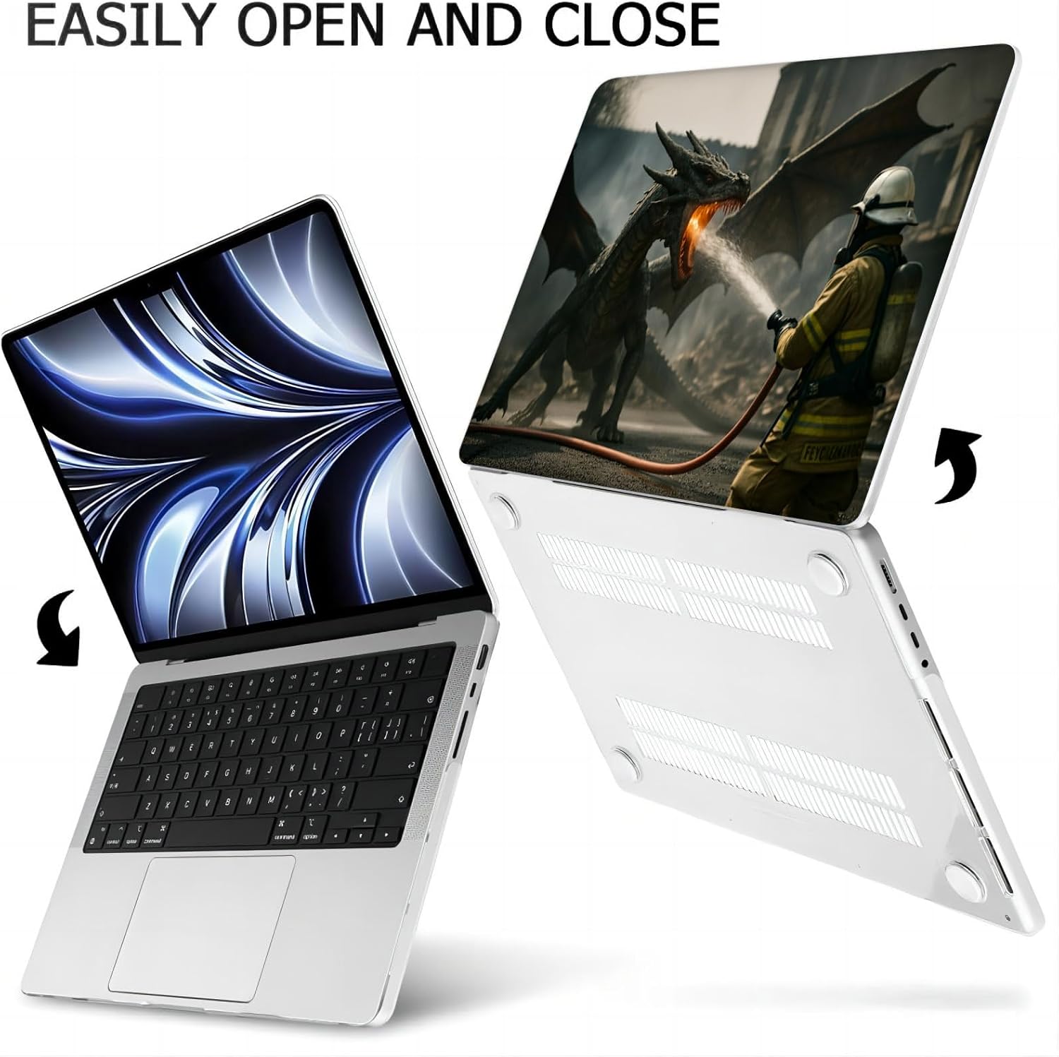 Compatible with MacBook Neo 13-inch, Hard Shell Case with Keyboard Cover and Screen Protector (A3404 A18 Pro chip, 2026 Release) - Firefighter MC23384