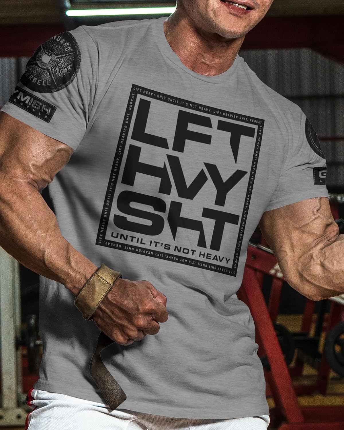 Gymish Lifestyle LFT HVY SHT Mens Bodybuilding T-Shirts Graphic Tees Short Sleeve Workout Shirt