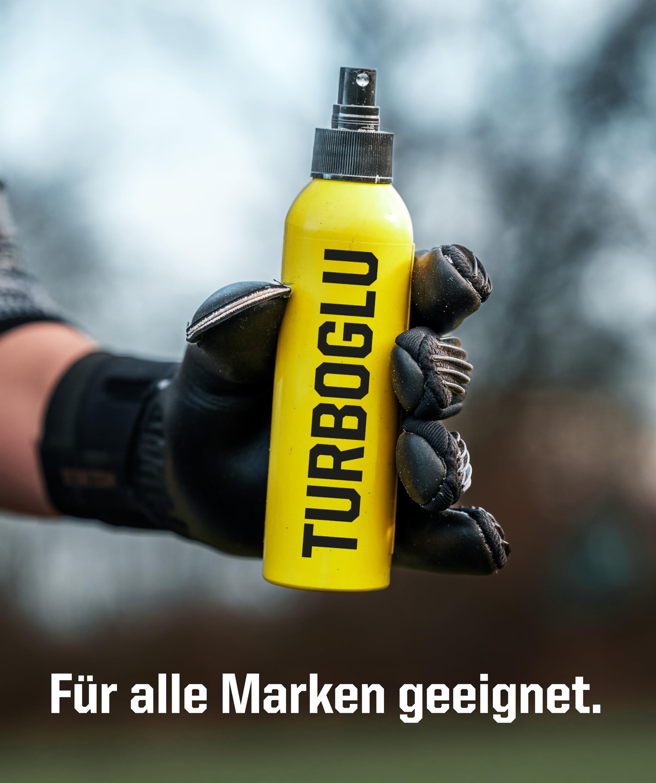 T1TAN Grip Spray für Torwarthandschuhe, TURBOGLU & AQUAGLU, 200ml, Grip Booster bei jedem Wetter, Fußball Torwarthandschuh-Spray