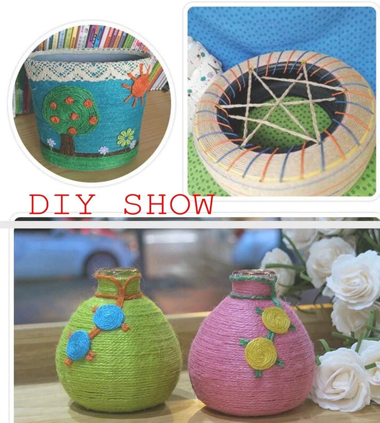 ZHONGJIUYUAN 16 Colors Jute Rope – Natural Jute Twine String Thin Rope for Gift Box Packing, Decorating, Gardening