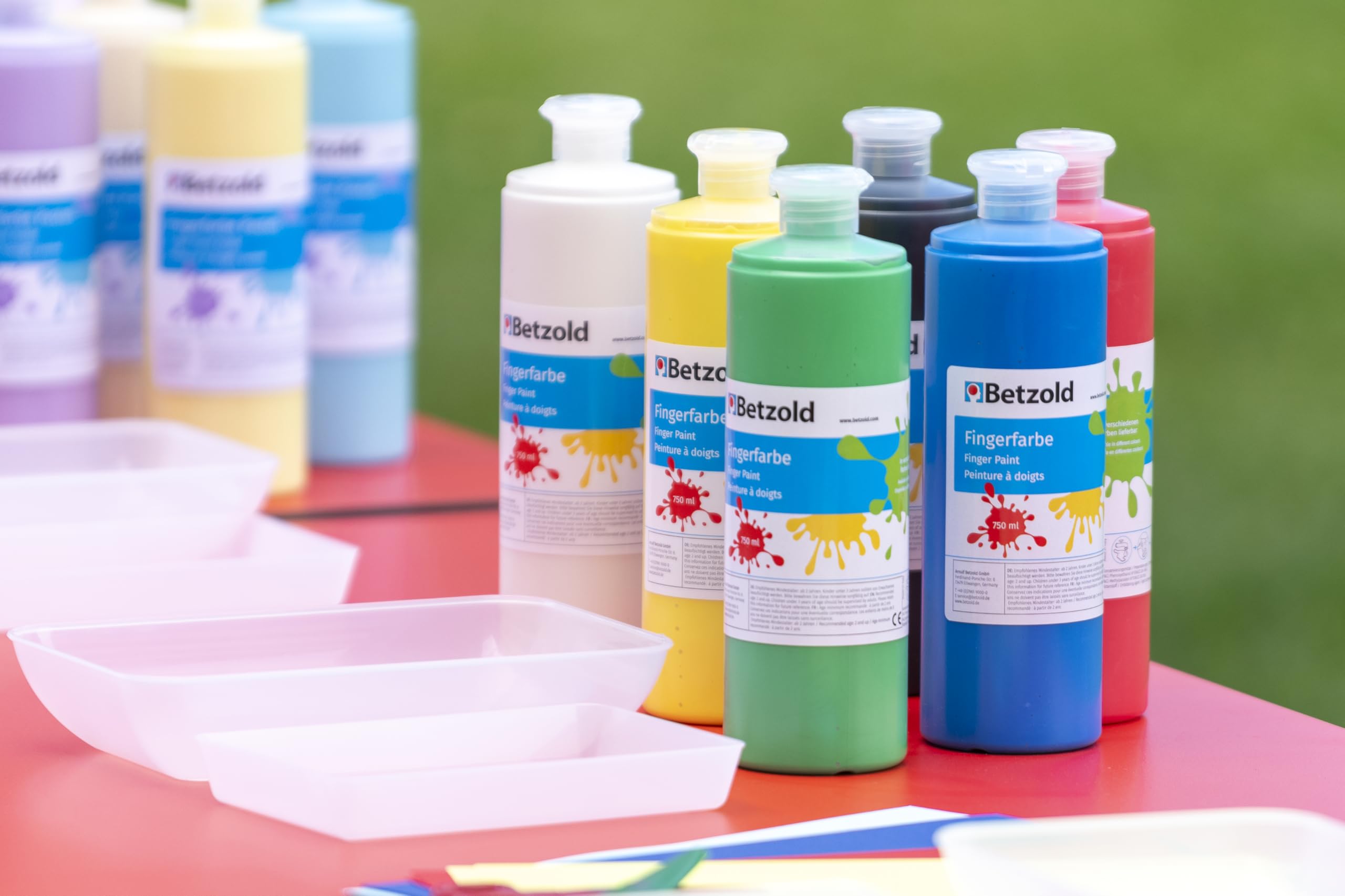 Betzold Fingerfarben 6er-Set, für Kita und Grundschule