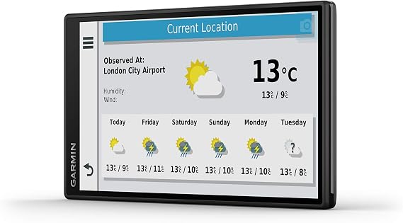 Garmin DriveSmart 55 Mt-D 5.5 inch Sat Nav with Edge to Edge Display, Map Updates for UK, Ireland  Europe, Digital Traffic, Bluetooth Hands-Free calling, Voice Commands and Smart Features ,Black