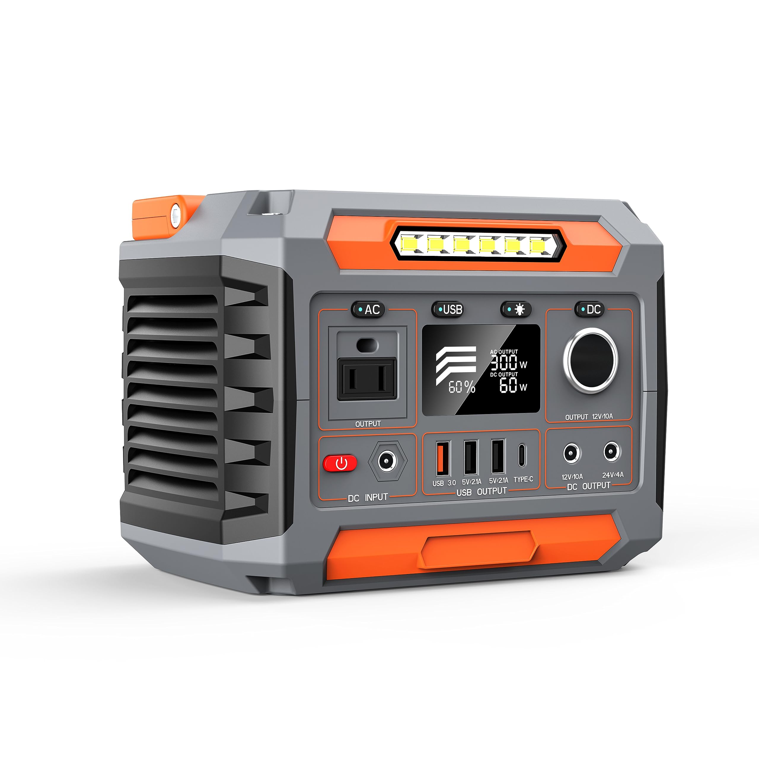 Station de Recharge d'urgence 300 W pour la Maison, Portable, Autonome, pour Les Voyages et Les activités de Plein air. Alimentation de Secours Mobile.