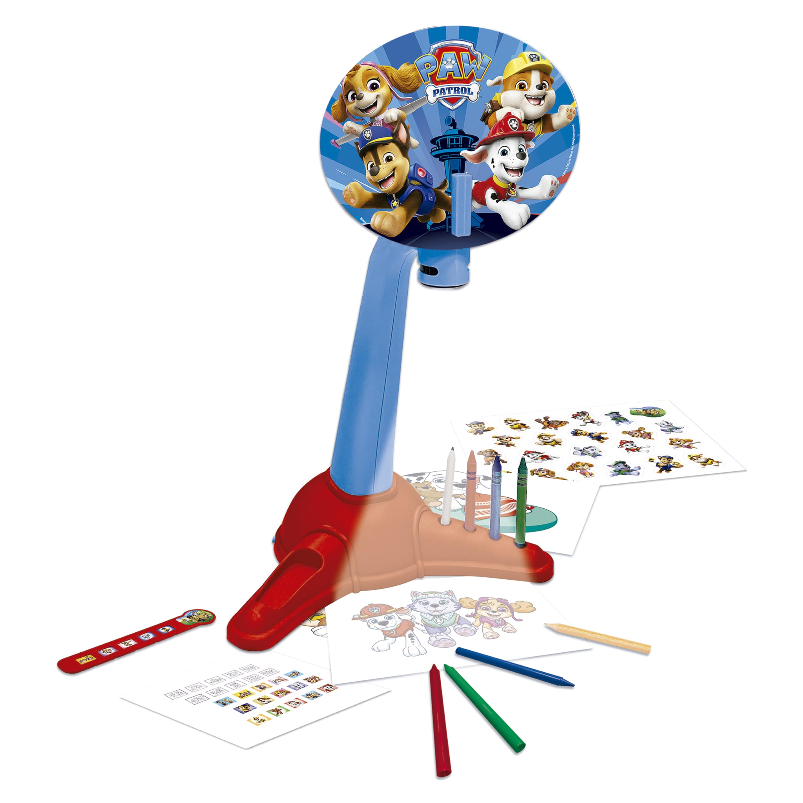 Educa - Projecteur Dessin Pat' Patrouille | Projecteur pour Enfants avec 40 Diapositives | Crayons de Couleur et Crayon | Projecteur LED Paw Patrol | Jouet Créatif Enfant 5 Ans (20444)