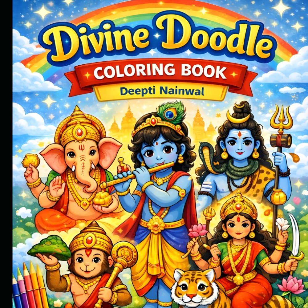 Divine doodles: Coloring Book for Kids Ages 3–10
