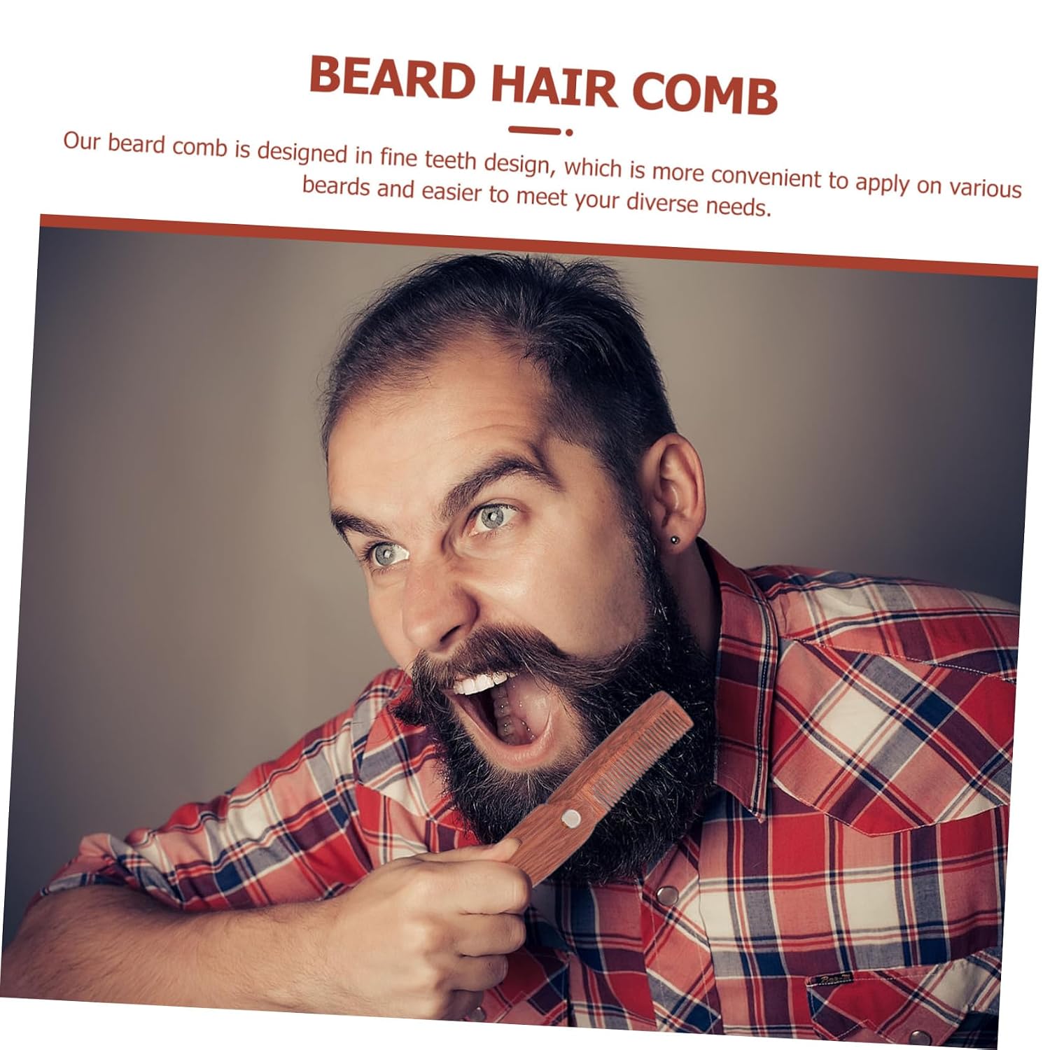 Wooden Hair Comb Portable Folding Mustache Comb and Beard Accessory for Travel Compact Design Exquisite Texture Easy to Clean for Grooming and Styling