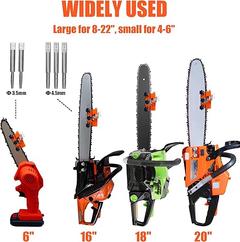 Miniatura 4 de Kit de plantilla de afilador de motosierra, herramienta de afilado de motosierra rápida portátil, accesorio manual de afilador de hoja de sierra de