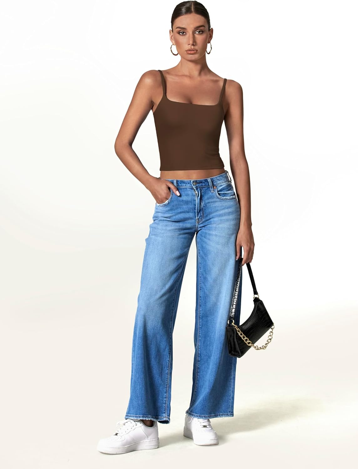 Avidlove Camisole Tank Tops for Women Square Neck Spaghetti Straps Double Lined Y2K Going Out Cami Top - Image 3