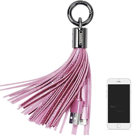 Cable cargador de adaptador lightning con aro para llavero con borla de cuero. Cable de alta velocidad llavero con aro con borla para iPhone, iPad Cable cargador de adaptador lightning con aro para llavero con borla de cuero. Cable de alta velocidad llavero con aro con borla para iPhone, iPad