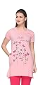 IN Love Women's Relaxed Fit Sleepwear Tshirt (MTLPC770A8_XL_Light Pink Melange_XL)