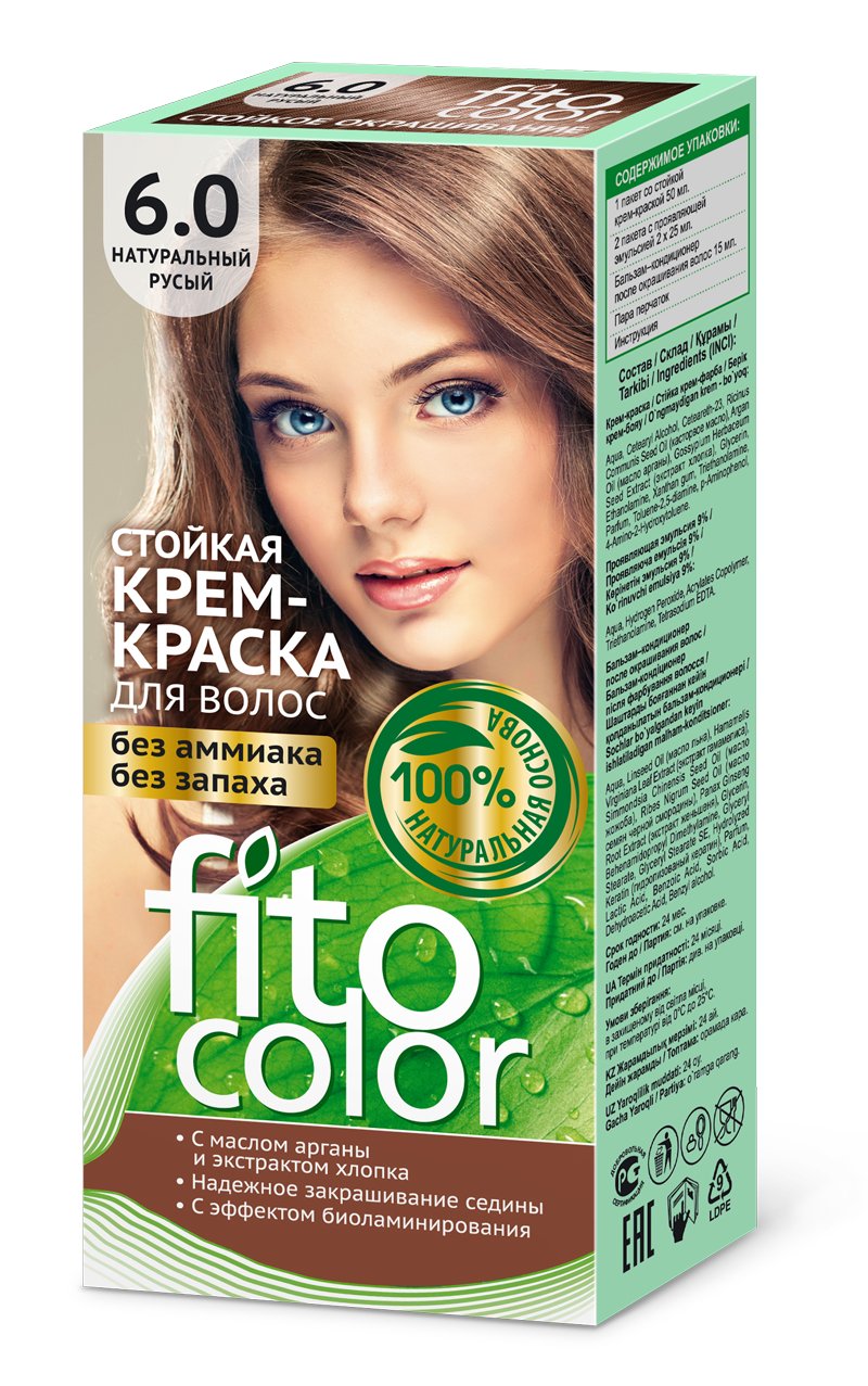 FitocolorHair colour light brown, 115 ml 6.0 tone Сthritорка⁕ крем-краска
