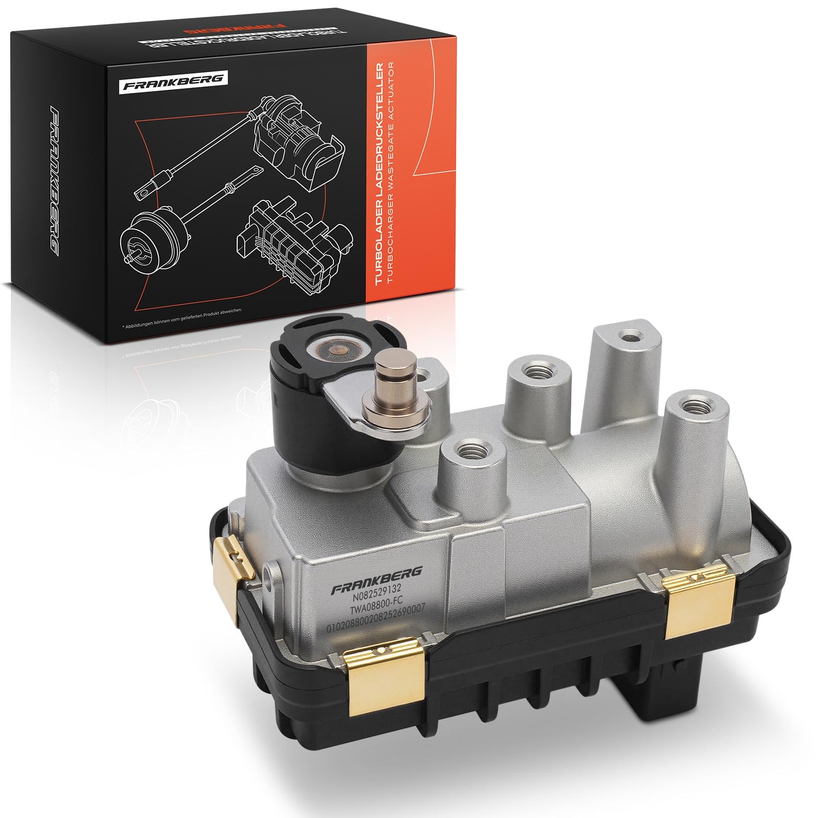 Frankberg G-088 Servomotore elettronico a 5 poli per turbocompressore Attuatore per turbocompressore Diesel Compatibile con GLK-Class X204 3.0L Commandel XH XK Replace# 6NW009228-0034