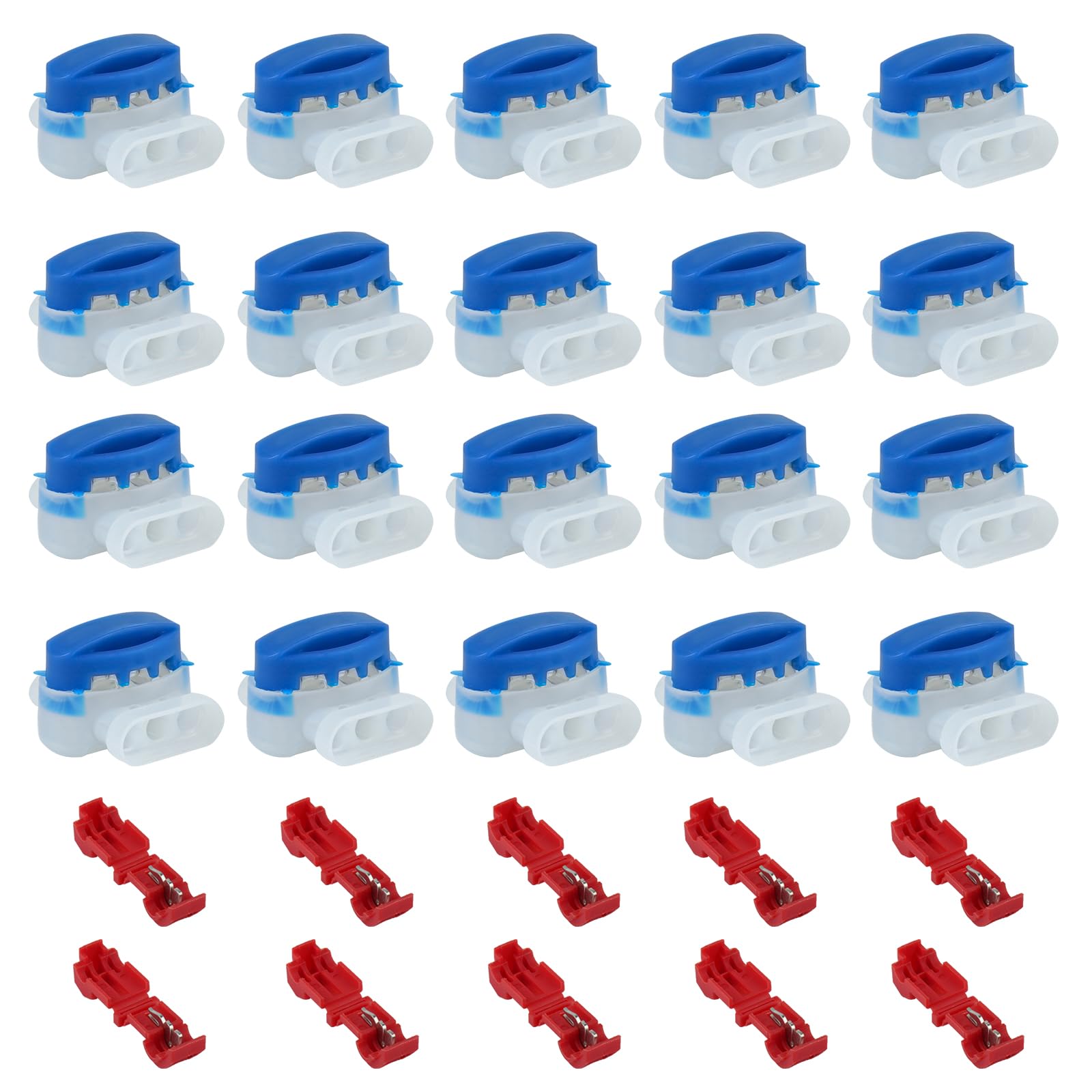 20 Pcs Waterproof Wire Connectors, Gel Filled Cable Connectors for Robotic Lawnmower, Waterproof Electrical Connector for Robotic Lawn Mowers, Automower Irrigation, with 10 Connection Terminals