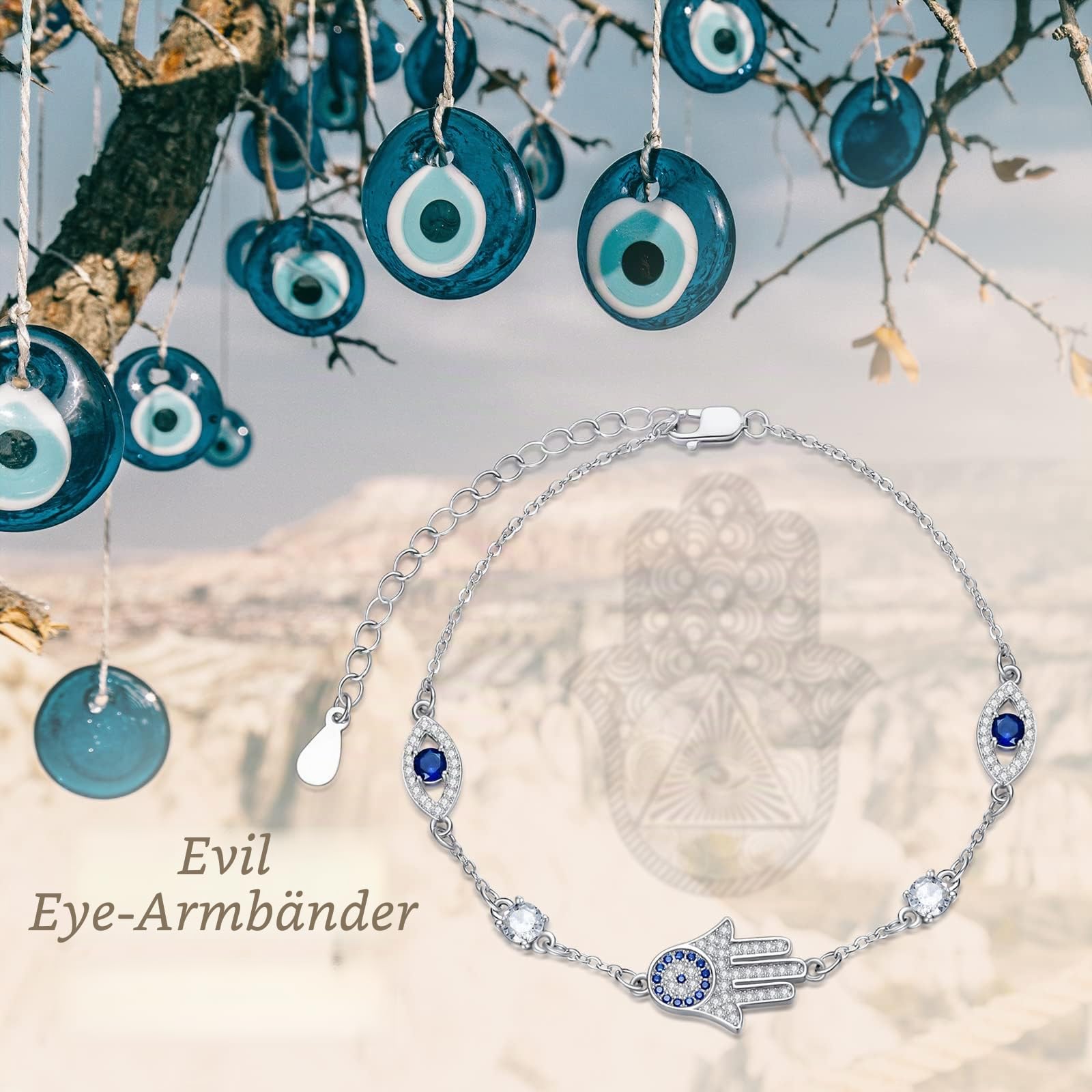 VONALA 925 Sterling Silber Armband Traumfänger/Böser Blick/Schildkröte Armbänder Schmuck Geschenk für Frauen Damen