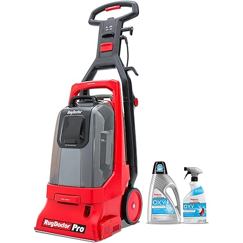 Rug Doctor Pro Deep Commercial Carpet Cleaning Machine, Oxy Bundle, Includes 48 oz. Oxy Cleaning Solution and 22 oz. Professional Oxy Spot & Pre-Treat Cleaner