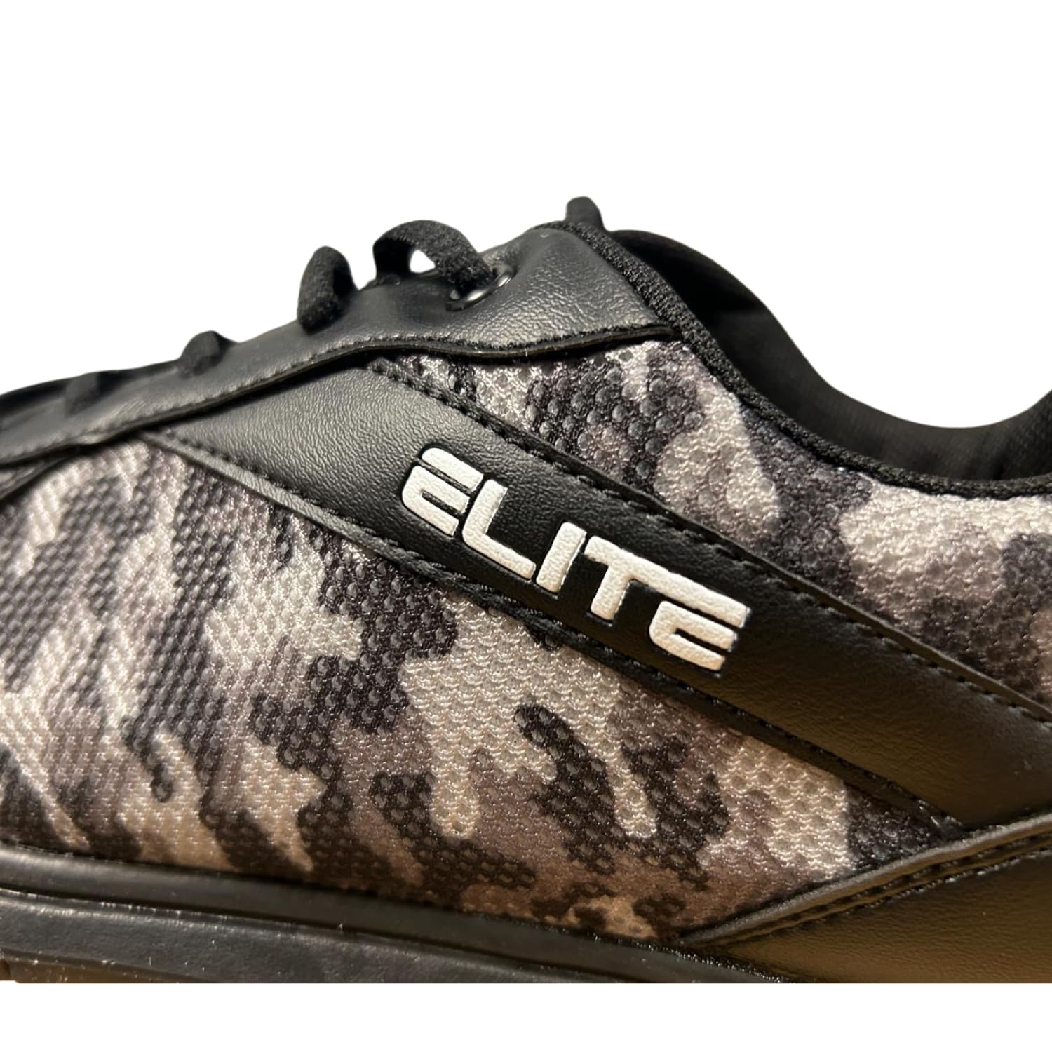 ELITE Pinnacle Bowlingschuhe für Herren – leicht, universelle Gleitsohlen, bequem und leistungssteigernd, Grau, Camo, 48 EU