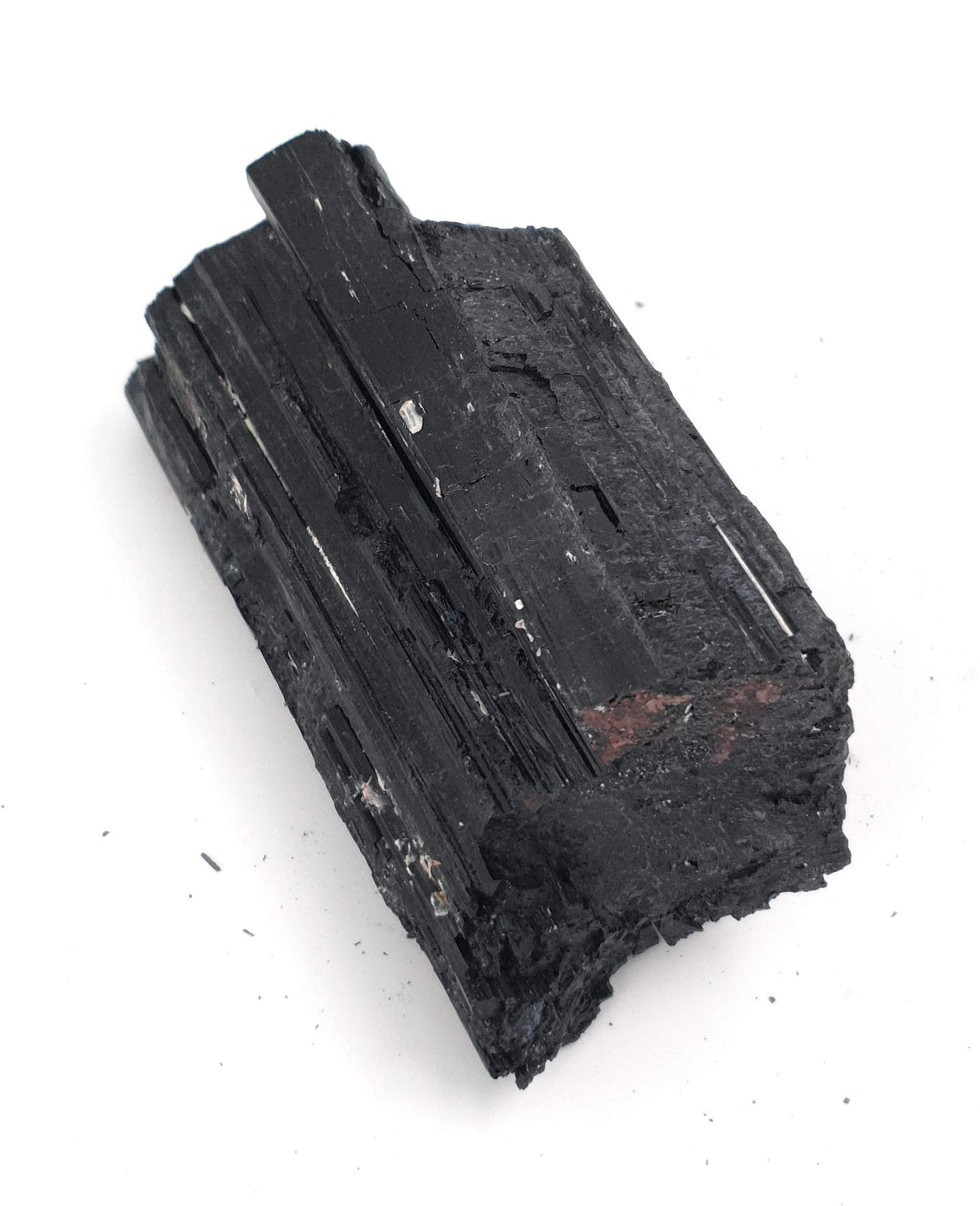 Schwarzer Turmalin-Kathedrale in Rohqualität, extra 100 % Naturstein, Schutzstein (400 g bis 600 g)