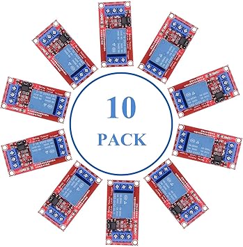 Amazon Com Valefod Dc 5v Relay Module 1 Channel Relay Switch With Optocoupler Isolation High Low Level Trigger Pack Of 10 Industrial Scientific