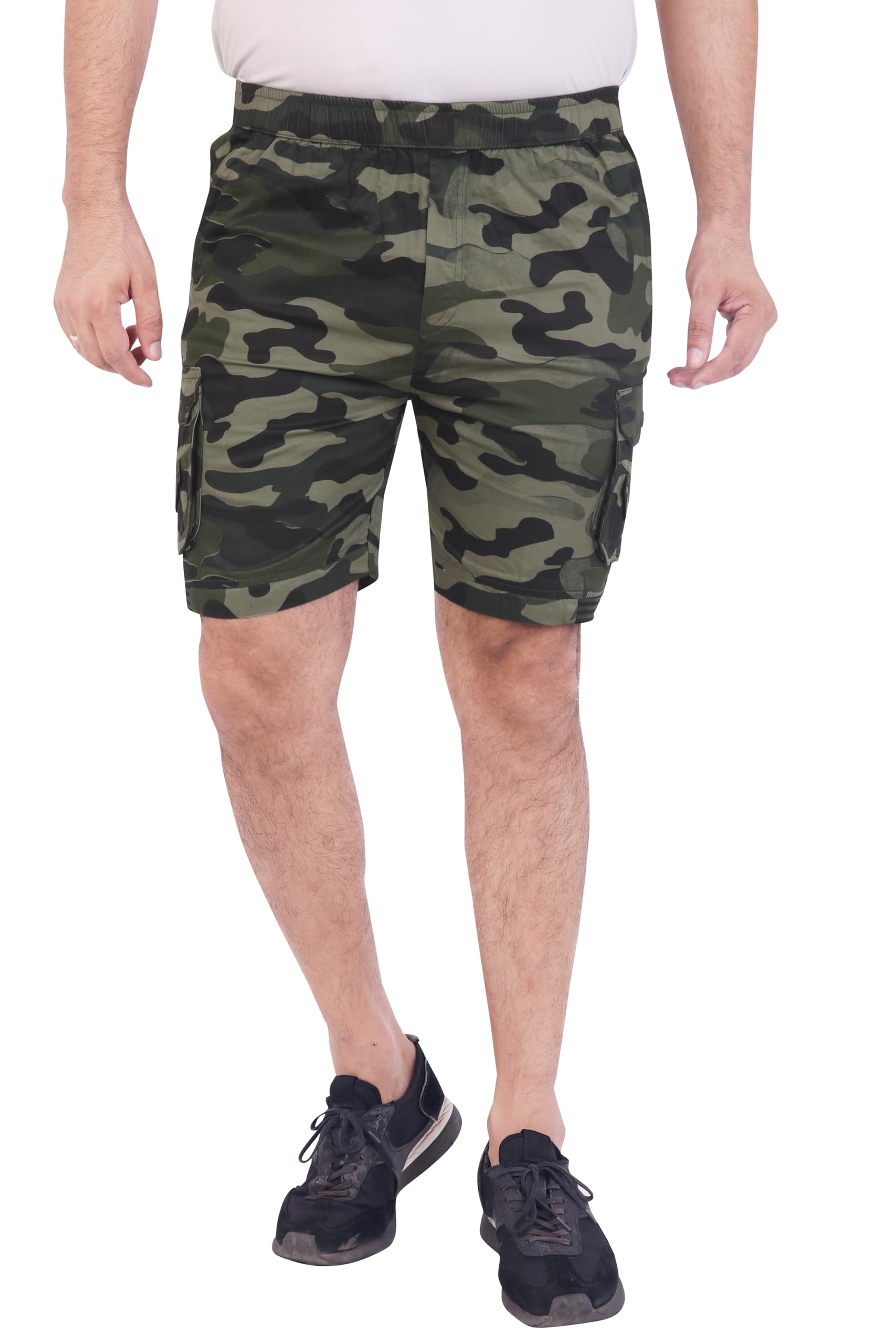 welcy Men's Camouflage/Military Printed Cotton Shorts: Versatile Half Pants for Gym, Sports, Bermuda-Style, and Physique Wear-picture-33