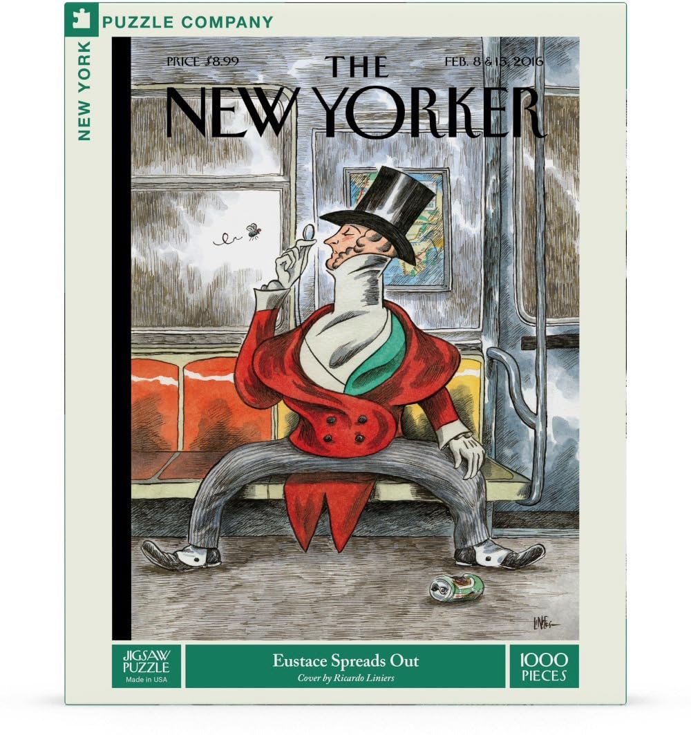 New York Puzzle Company - New Yorker Eustace Spreads Out – Puzzle de 1000 pièces pour adultes par Liniers