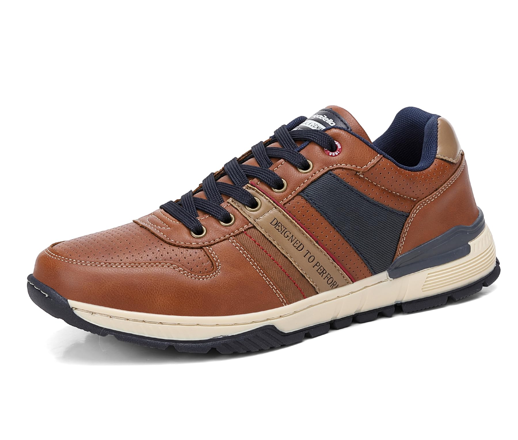ARRIGO BELLO Freizeitschuhe Herren Sneaker PU Leder Walkingschuhe Atmungsaktive Athletic Formal Classic Sportschuhe Schuhgröße 41-46