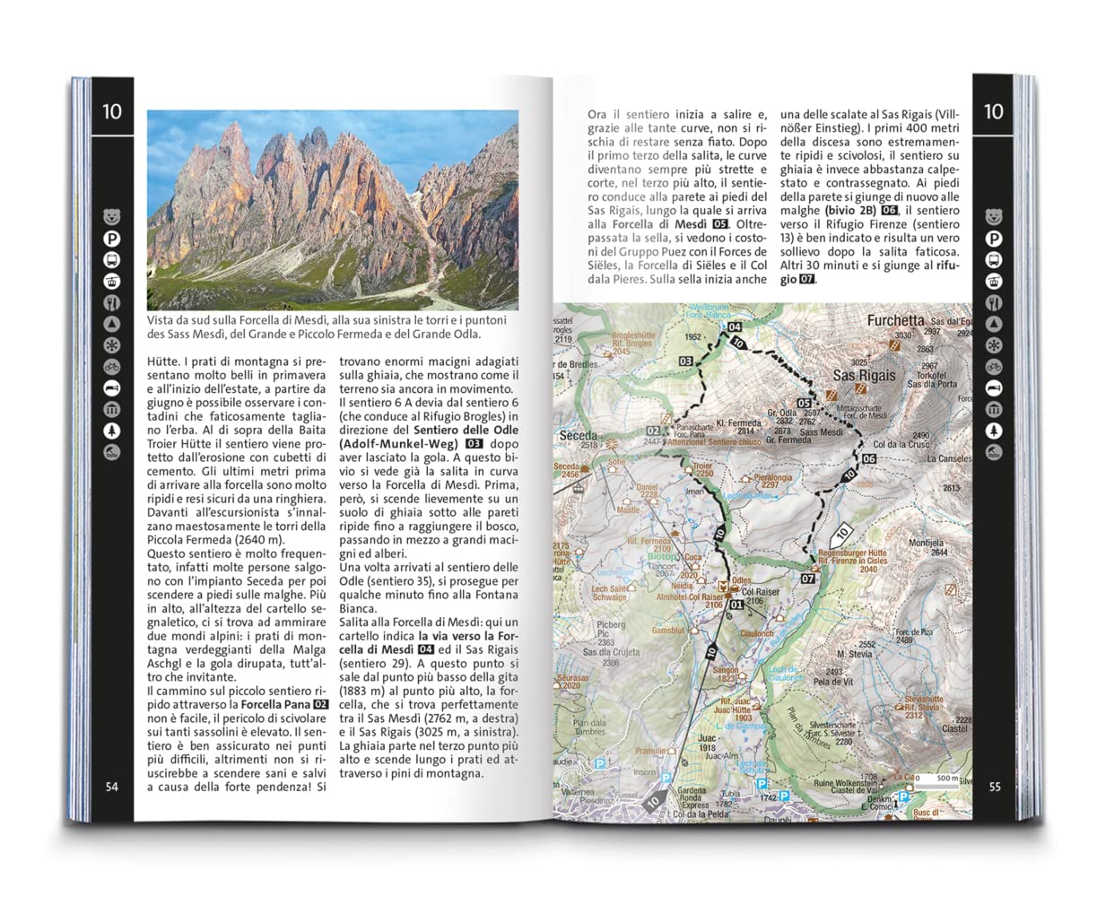 Carta escursionistica Kom 5735. Val Gardena, Val di Funes, Alpe di Siusi: cartina escursionistica, Download gratuito dei dati GPX