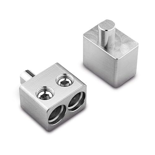 DS18 DPIV10 Par de reductores de entrada de amplificador de calibre 10 dual de cobre a calibre 10 con vástago de compensación - Adaptador para