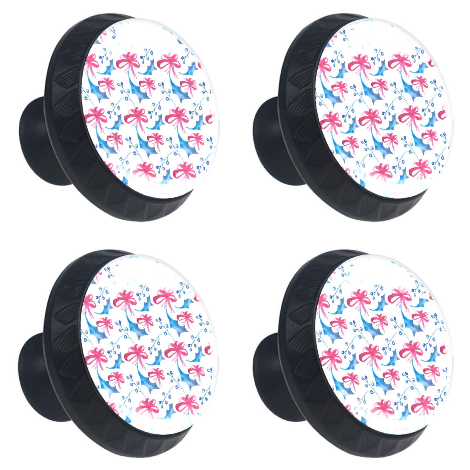 Boutons de placard en verre pour relooker meuble nœud rouge