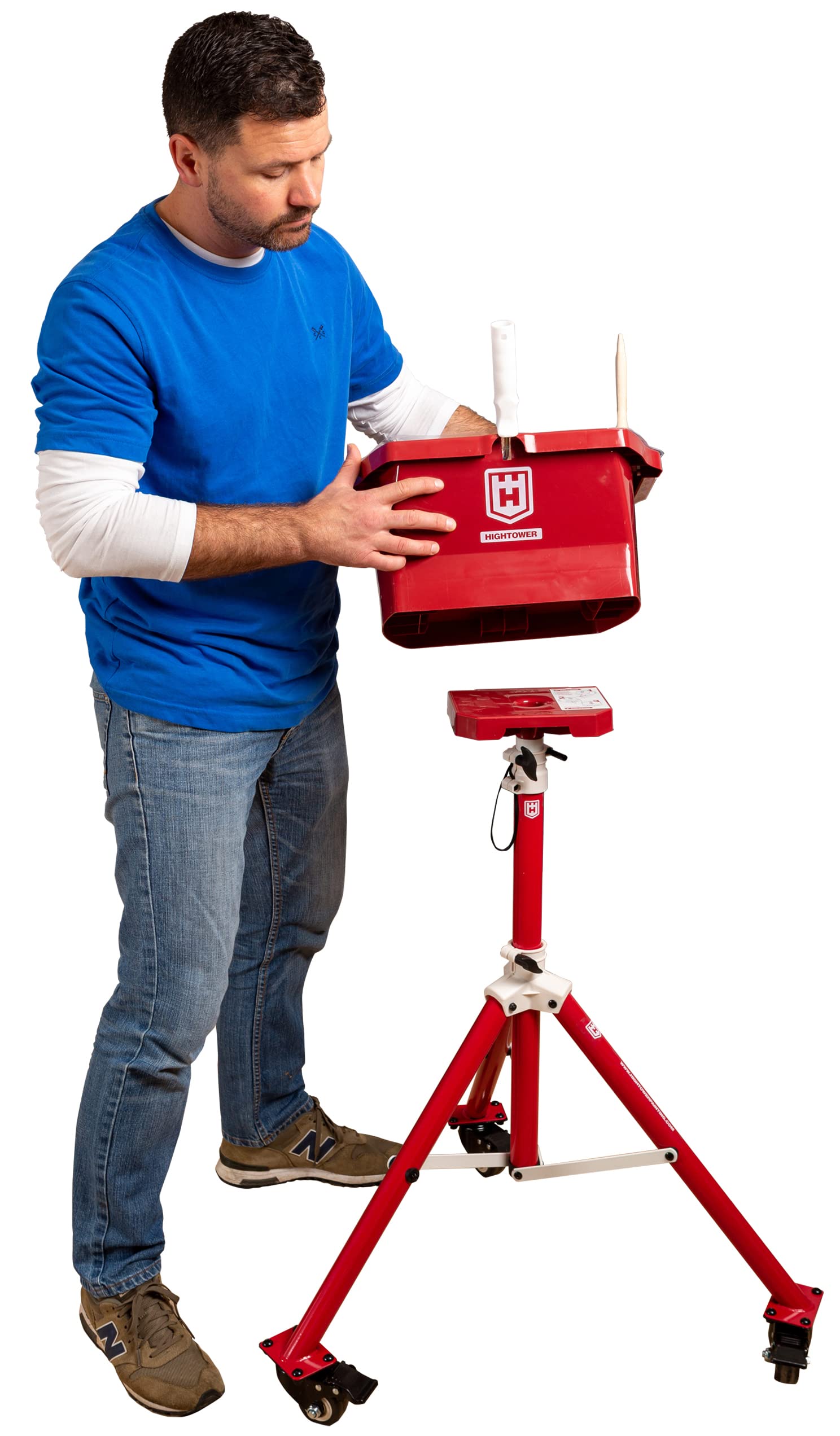 ALLWAY HT-S1 Sistema telescopico di Secchio di Vernice Hightower, Rosso