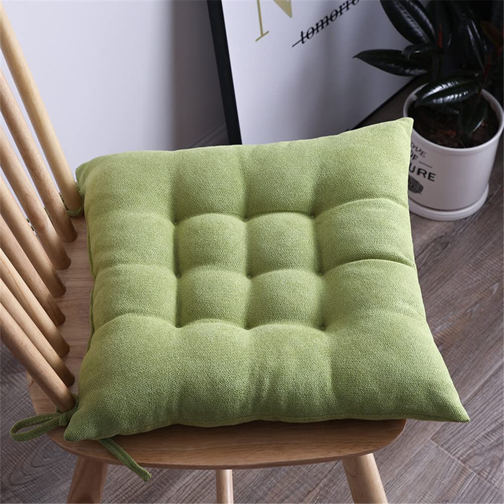 Lukery Cushion Chair Seat for Dinning, Soft Non-SlipChair Pads Comfortable Seat Pads for Outdoor Indoor Garden Kitchen Living Room Patio Office (45x45x5cm,green)