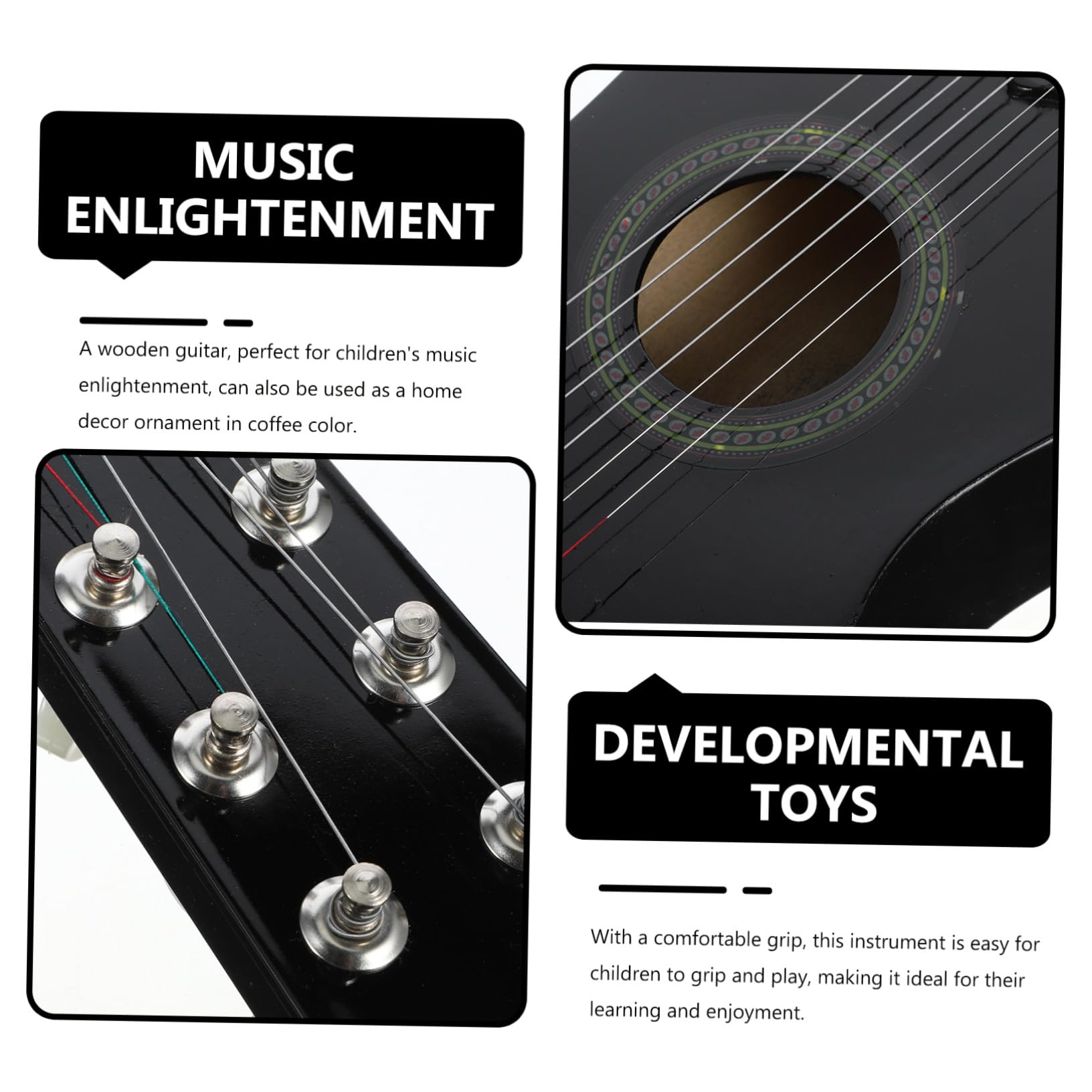 Guitarra de Madera de Juguete 21 Pulgadas para Niños y Niñas