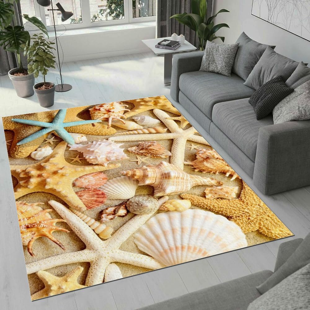 Tapis de Chambre Décor Marin et Antidérapant pour Enfant
