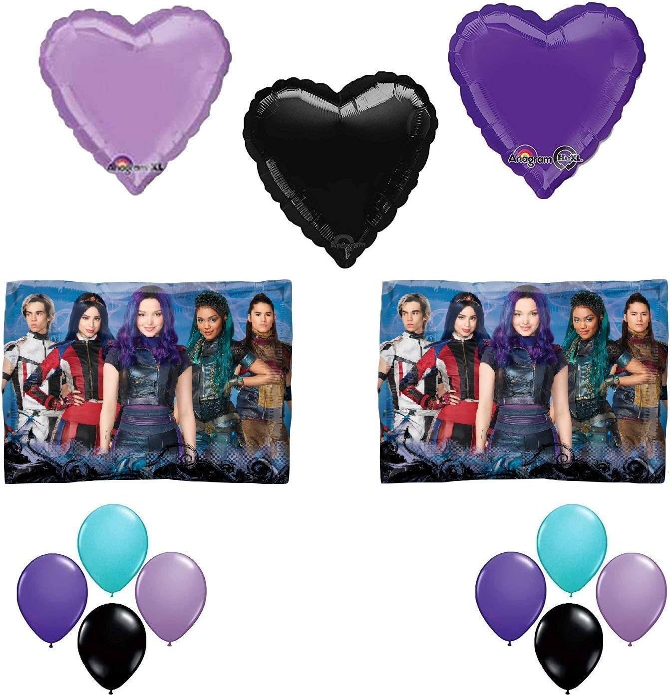 Disney The Descendants #3 Happy Birthday Mylar and Latex Balloons Decoration Set