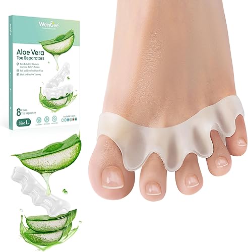 Welnove Separadores de dedos 8 separadores de dedos para mujeres y hombres Restaurando los dedos de los pies a su forma original Esparcidores de
