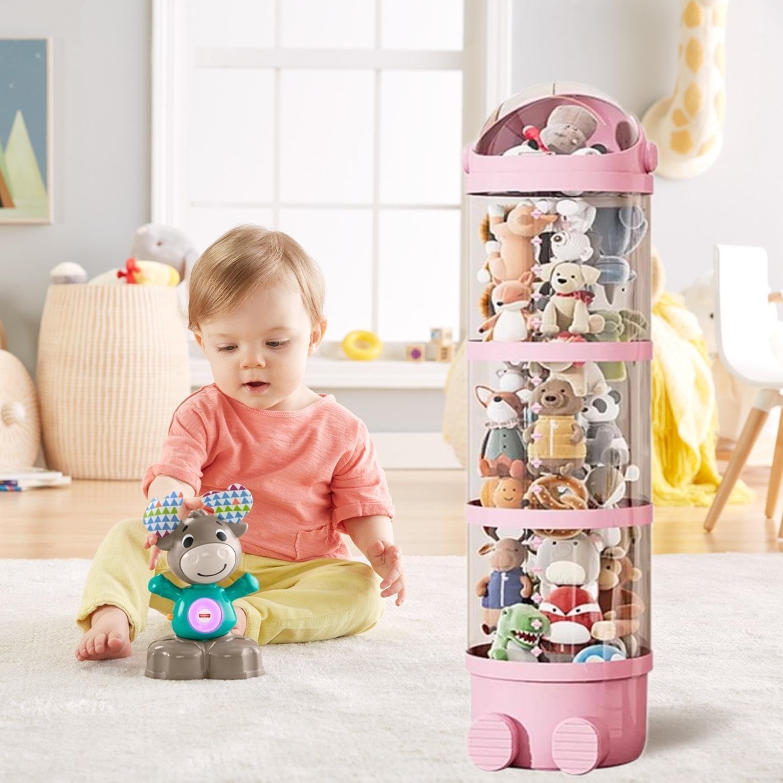 Stofftier-Röhre Große Spielzeug-Röhre Stofftier-Aufbewahrung | Aufbewahrungsröhre Plüschtier-Turm für Spielzimmer Ordnung, Kinderzimmer Entrümpelung, Plüsch-Organizer, als große