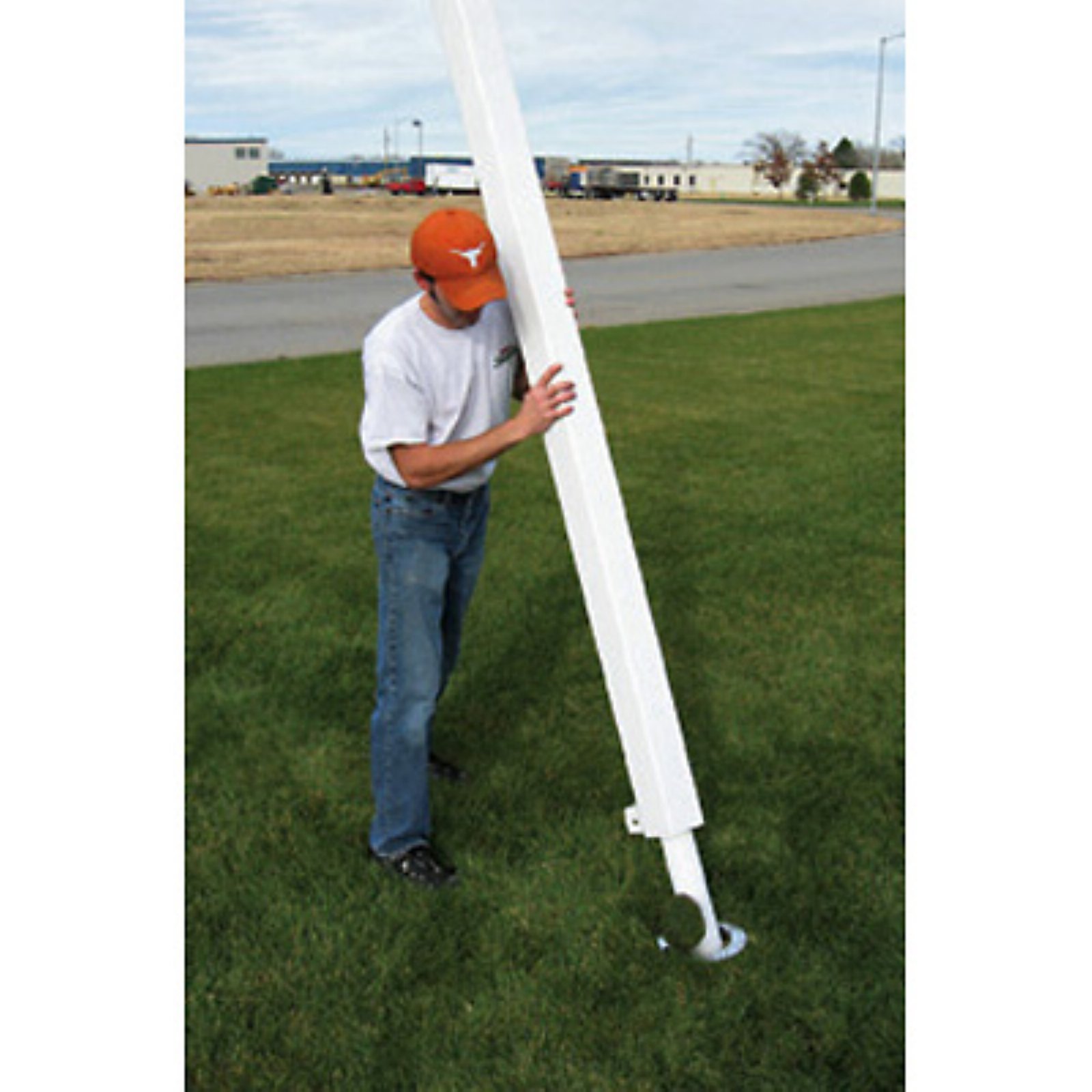 First Team FT5001 Chrome Ground Socket For 3.5 Inch Volleyball Uprights