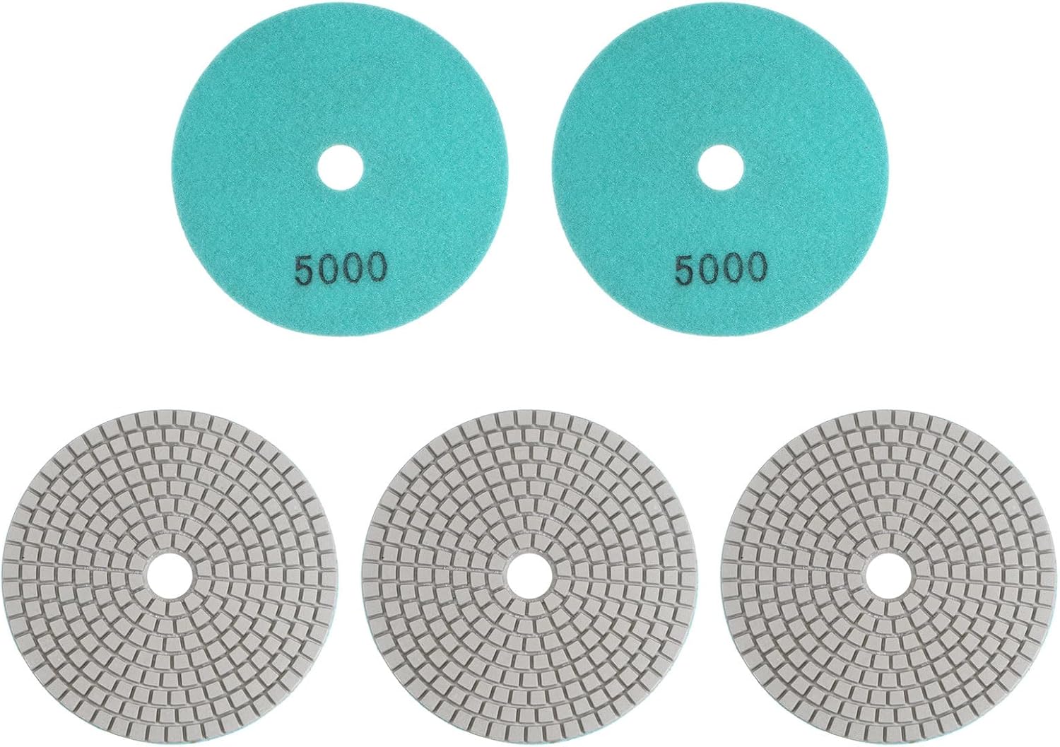 HARFINGTON 5pcs Diamond Polishing Pads 5" Grit 5000 Wet/Dry Polish Pad