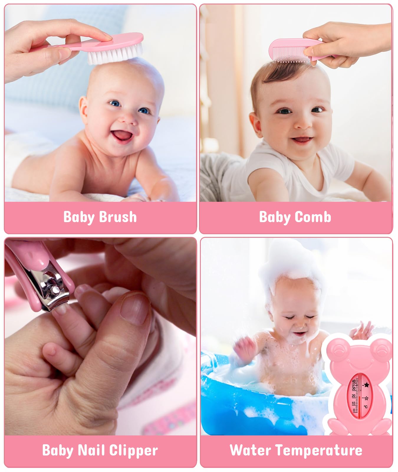 YASEW Kit de cuidado de la salud y aseo para bebés Rosa