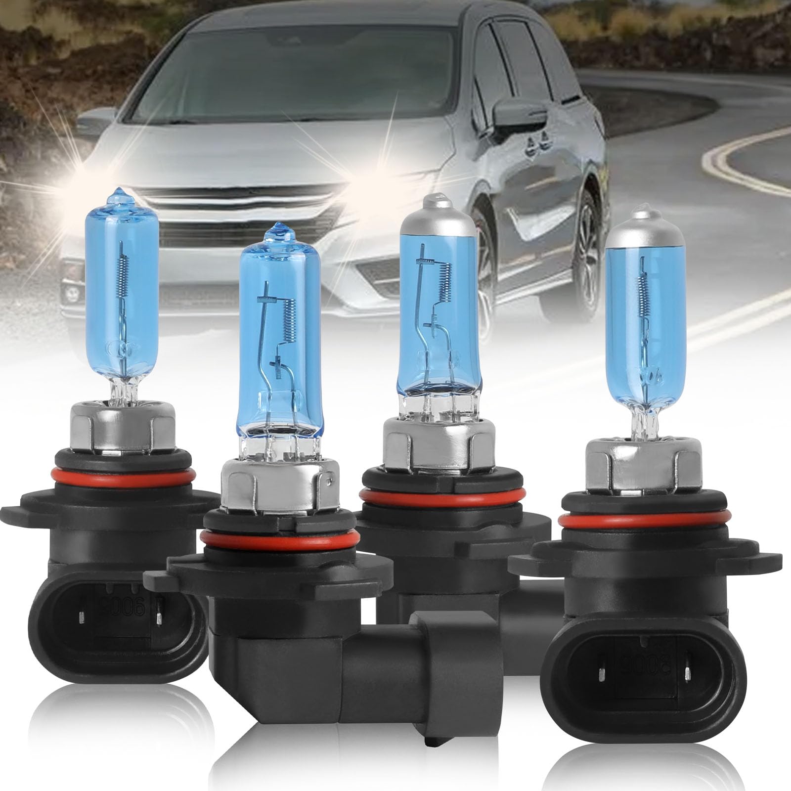 9006 9005 LED Headlght Kt Combo Bulbs Hgh+Low Beam Super Brght