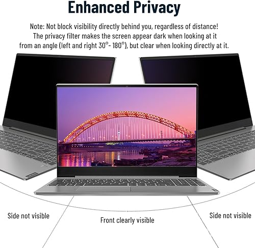 Miniatura 3 de Filtro de pantalla de computadora, 27 pulgadas para monitor de pantalla ancha 16:9, pantalla privada para PC, anti azul y deslumbramiento, película